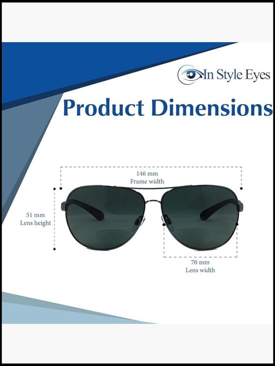 Bifocal Reading Sunglasses Aviator Metal Frame Polarized UV Protection main image 6